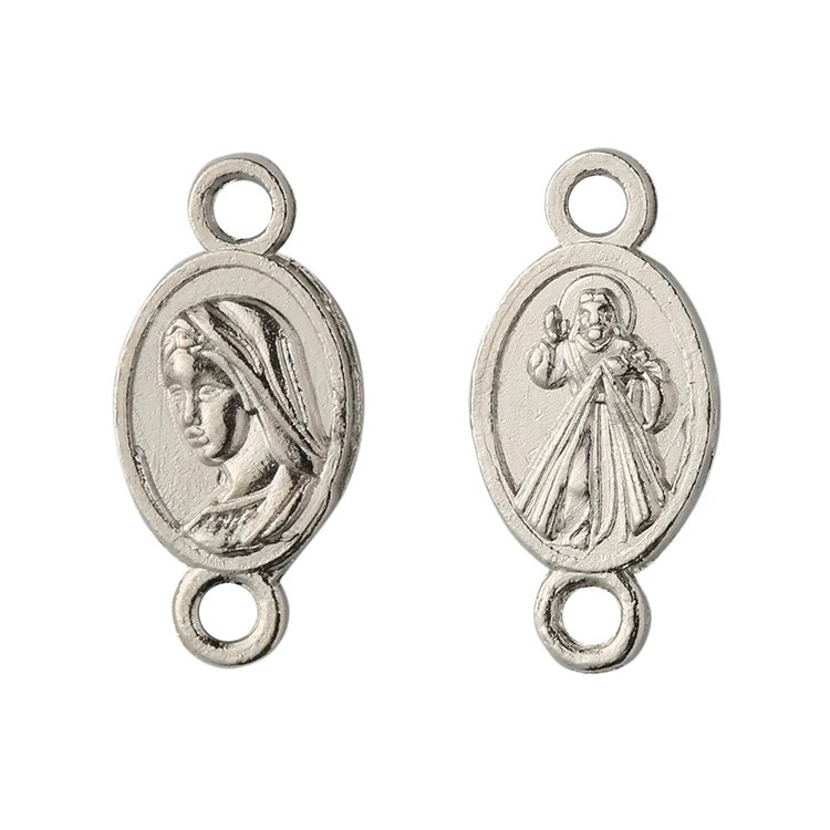 

Catholic Rosary Center Accessory Virgin Mary rosary center charm jewelry design alloy charm pendants, Can customize