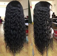 

Medium brown swiss lace front Cambodian deep wave wig, natural hairline wigs Cuticle Hair