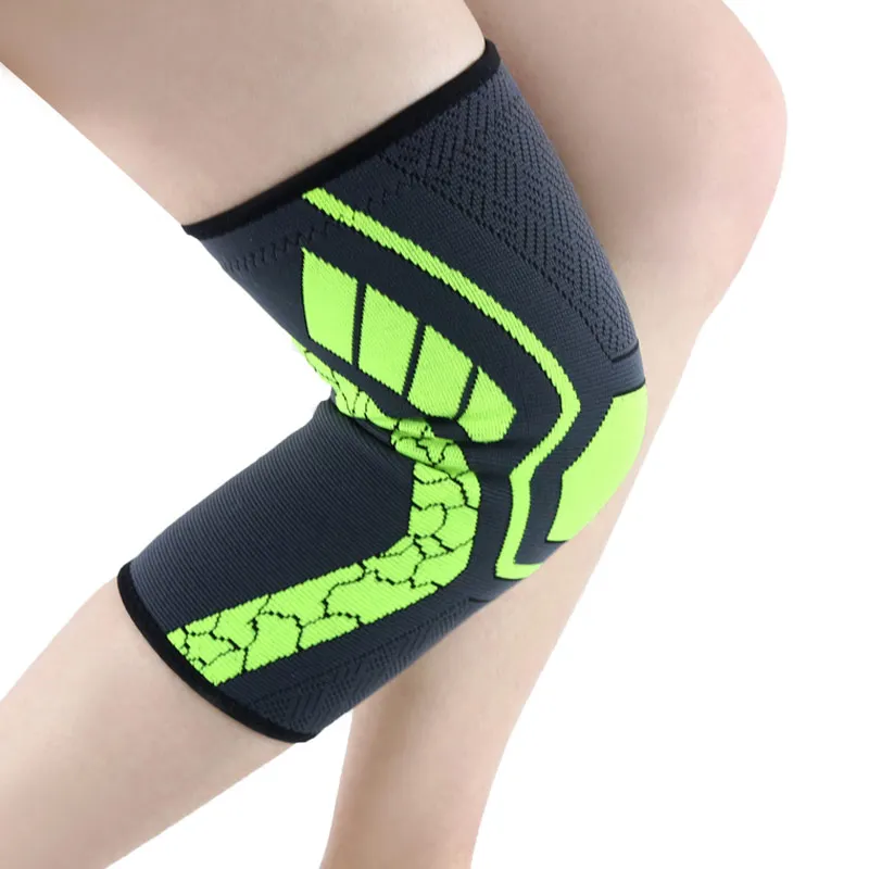 

Professional but Fashionable and Comfortable and Athletic Nylon Knee Pad for Adults, Black green
