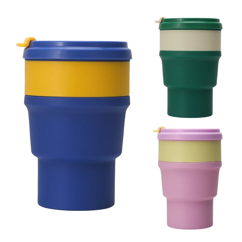 

Outdoor High Quality Custom Silicone Collapsible Coffee Cup Retractable Foldable Coffee Cup Silicone Cup For Travel