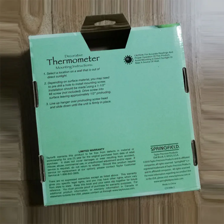 Eurohole Thermometer Display Box Paper Corrugated E Flute Carton With