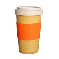 

Wholesale Custom Portable Funny Eco Friendly Biodegradable Reusable Bamboo Fiber Fibre Coffee Cup Coffee Mug With Lid Logo