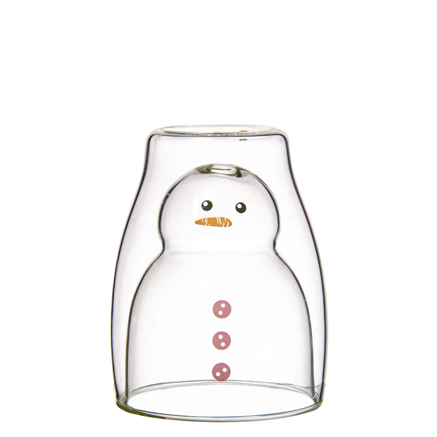 

Samyo Wholesale Borosilicate Fancy Snowman Double Wall Glass Mug For Christmas, Customer request