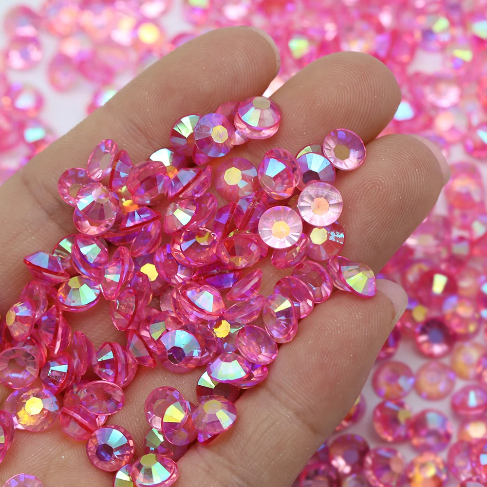 

XULIN New Color Transparent Bottom Rose AB Jelly AB Resin Rhinestone