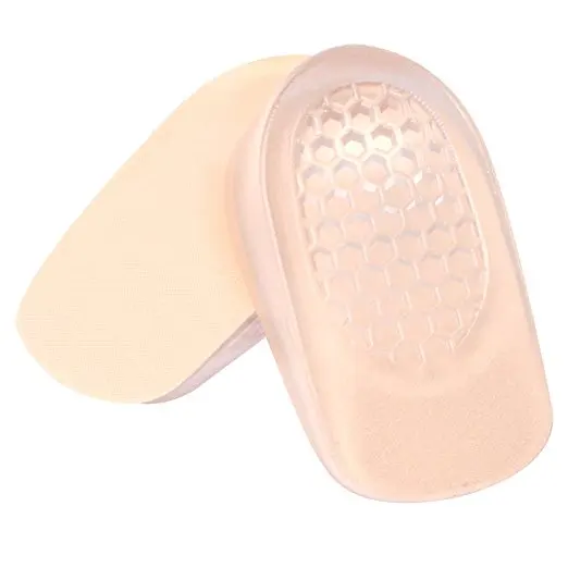

comfort hot sale height increase gel insole 1.5cm heel cushion anti slip shoe insole, Black/beige
