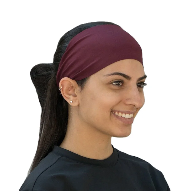 

Wholesale custom men's thin elastic headband moisture absorption and sweat drainage antiskid fitness exercise Yoga Headband, Black + white + army green + wine red + grey