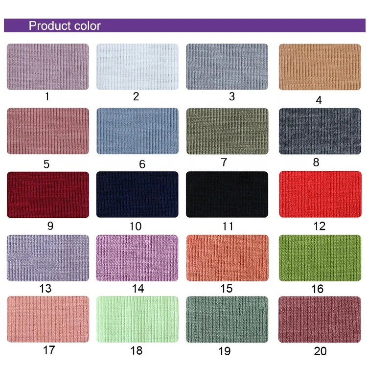 
9122# 63% polyester, 33% cotton and 4% spandex 2x1 Bamboo blend yarn weaved rib knit navy fabric 