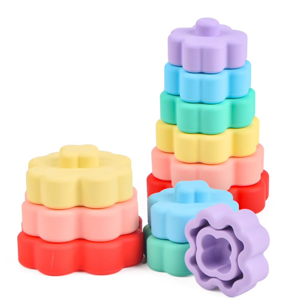 

Soft Children Educational Other Toys Building Blocks Set Kids Toys Silicone Stacking Toy Montessori Sensory Gift Baby Opp Bag
