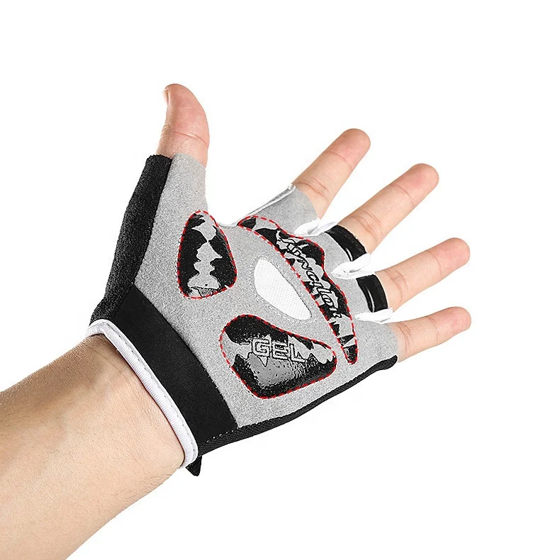 

body exercise riding cycling SBR soft rubber antiskid Workout Sports Training Gym Weight Lifting Half Finger Mountain bike glove, Blue/black/red