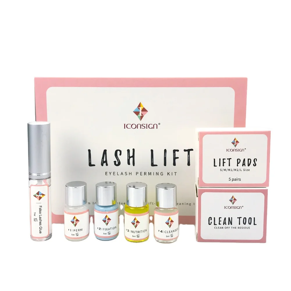 

Hot sale lash lift perming factory wholesale Iconsign eyelash perm sets lash lift kit, As pictures