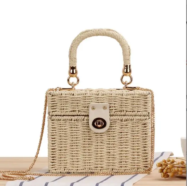 

High Quality Handmade Woven Handbag Straw Shoulder Bag Summer Beach Large Neoprene Tote personalised bags, Customized color