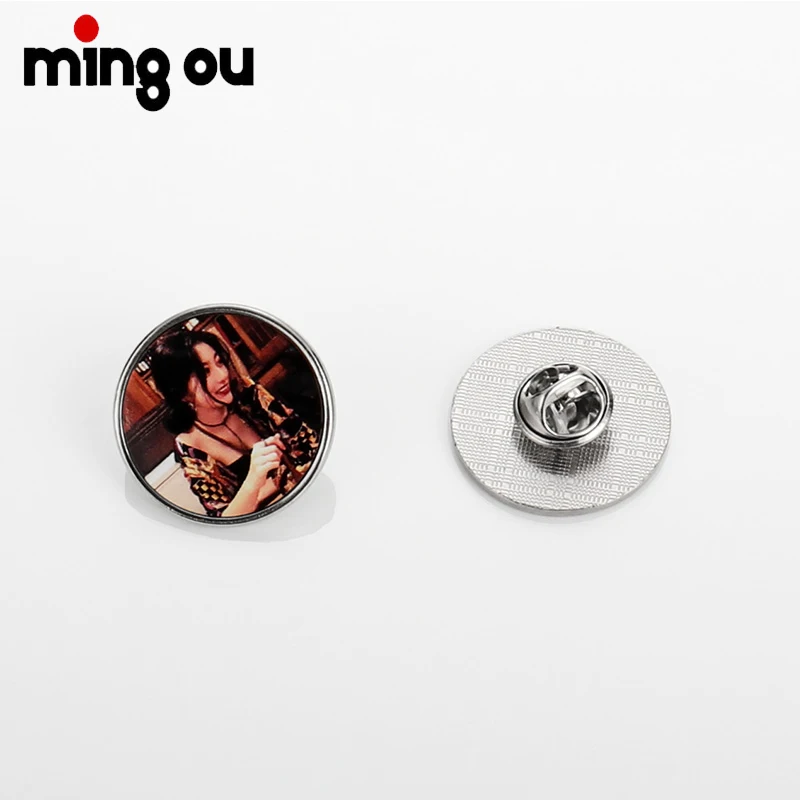 

Blank Star Heat Transfer Printing Metal Round Badge Sublimation Button Badge