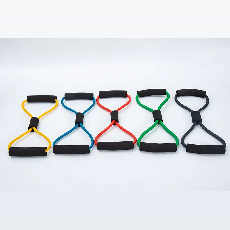 

Chest Expander Exercises Elastic 8 Shape Resistance Band Fitness Accessories, 5 colors or customized