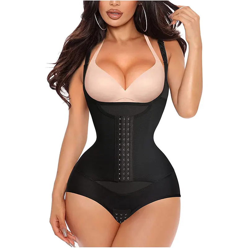 

Women Waist Trainer Bodysuit Tummy Control Corset Full Body Shaper Cincher Tank Top with Adjustable Straps Good Quality Shapers