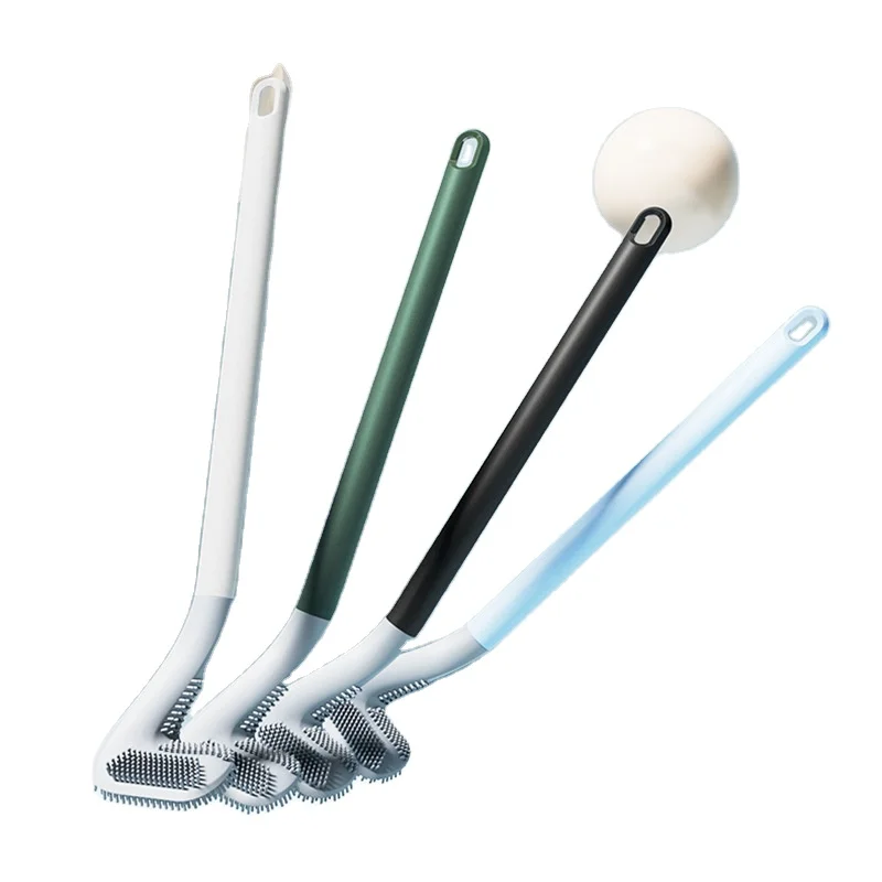 

Hot selling new golf brush head toilet brush no dead corner household toilet wall hanging long handle cleaning brush