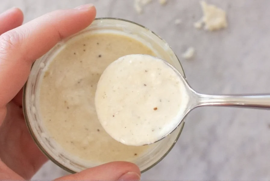 Homemade chipotle ranch dressing in a mason jar with fresh herbs