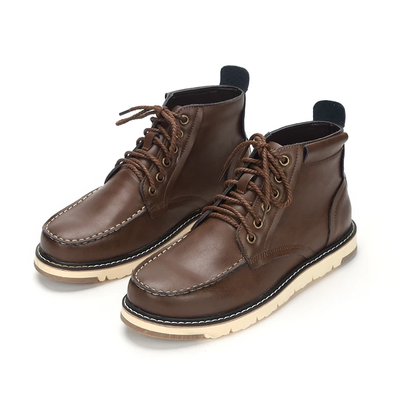 

Fashion Classic Men Snow Boots Top Quality Genuine Leather Natural Fur Ankle Boots Warm Winter Boots Mens Shoes