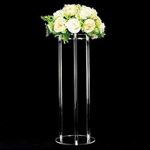 

free shipping)Tall Decorative Wedding Columns New Design Round Pillars Clear Acrylic Wedding Flower Stands Bouquet Decorations, Any size