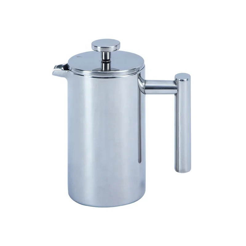 

350ml/800ml/1000ml Coffee & Tea Maker Double-wall 304 Grade stainless steel french press, Silver