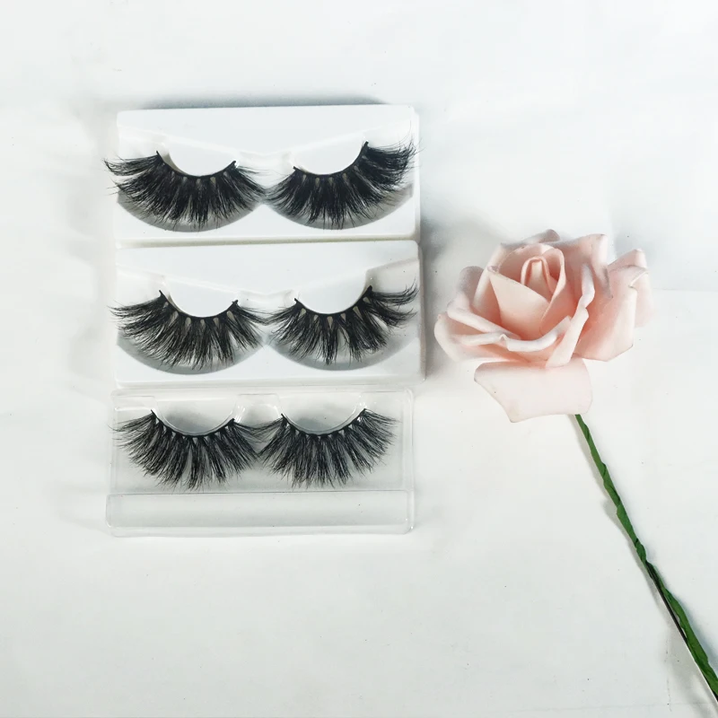

fluffy eyelashes 25mm eye lashes mink fur lashes3d wholesale vendor 25mm new arrivals