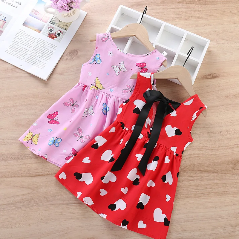 

Wholesale 1-6 year old girl dress female treasure cotton silk print princess skirt, Picture shows