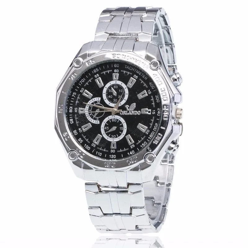

2021 New Luxury Men Roman Numerals Watches Metal Analog Silver Quartz Fashion Wrist Watch Round Golden, 3 colors
