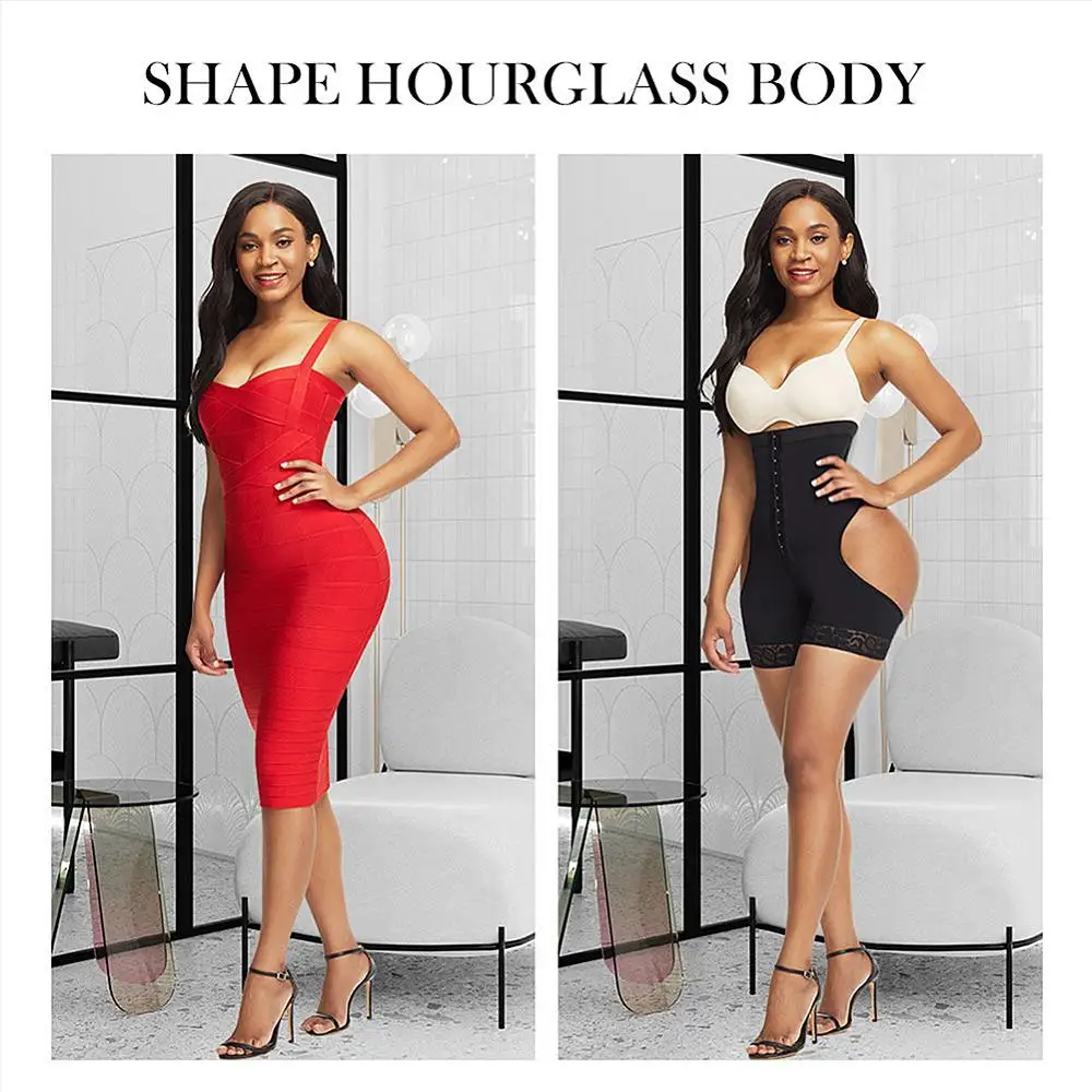 
HEXIN New Design Women High Waist Body Set Shapewear Fitness Seamless Control Girdle Body Shaper Slim Waist 