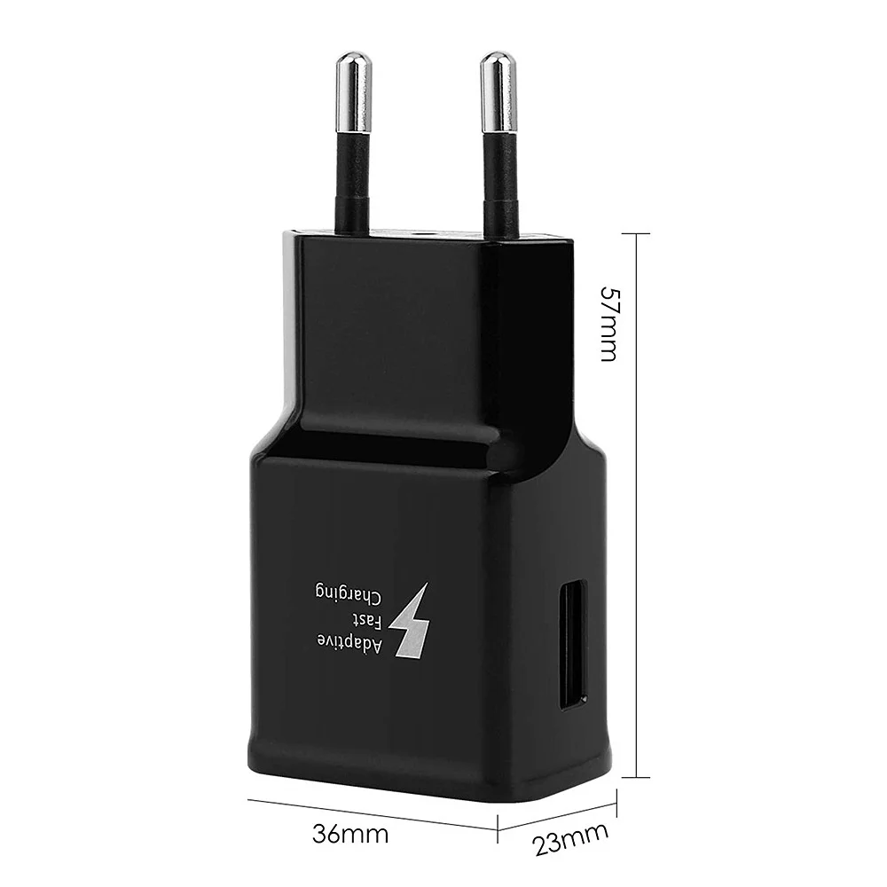 

S6 S8 S10 real quick charge fast charger travel wall usb charger adapter 9V/1.67A 5V/2A in black/white for samsung charger