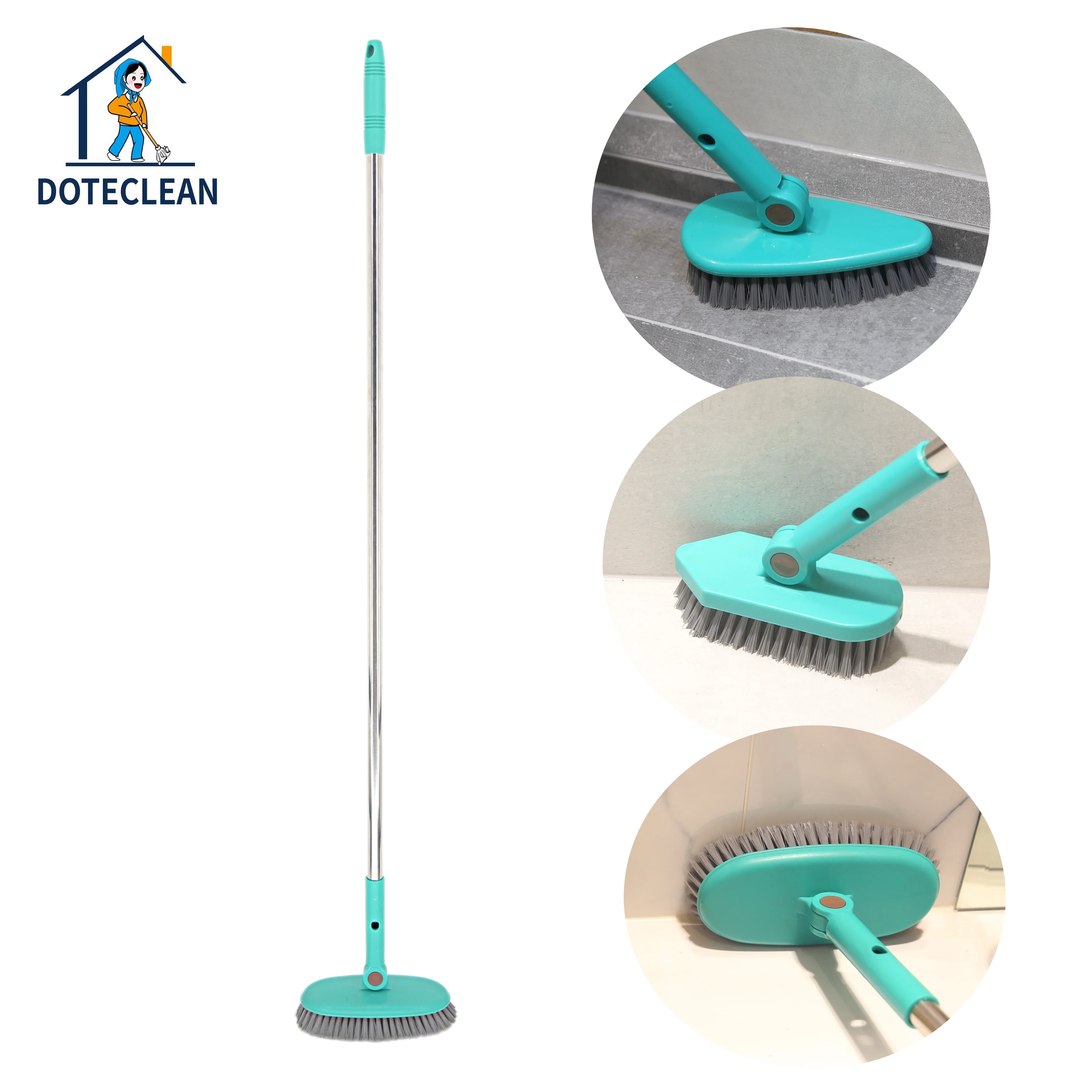 

Bathroom Lower Price Long Handle Scrubbing Floor Cleaning Brush Broom Plastic Brush