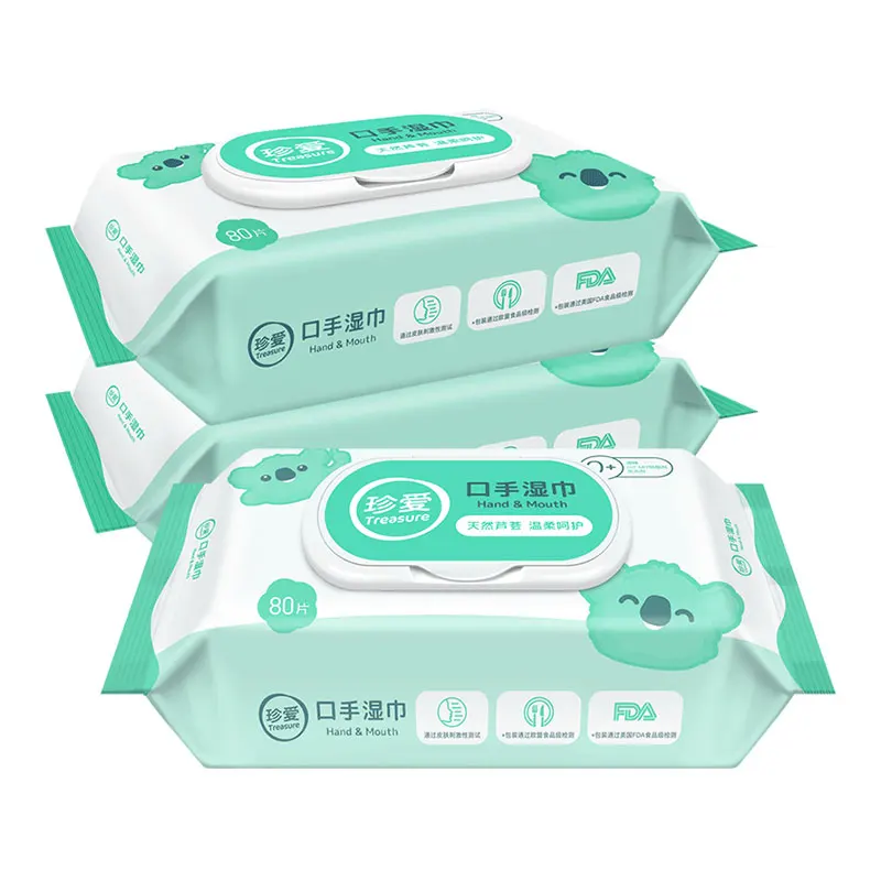 

Factory Direct Sale 80PCS Baby Mouth Face Hands Water Wipes