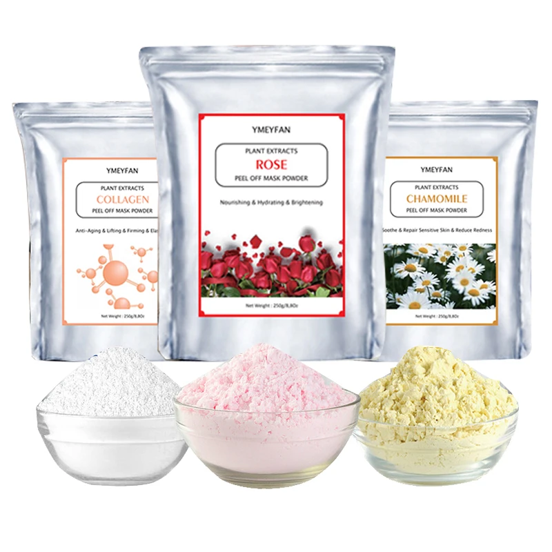 

Private Label Organic Moisturizing Whitening Rose Petal Soft Powder Mask Hydro Jelly Facial Mask For Skin Care
