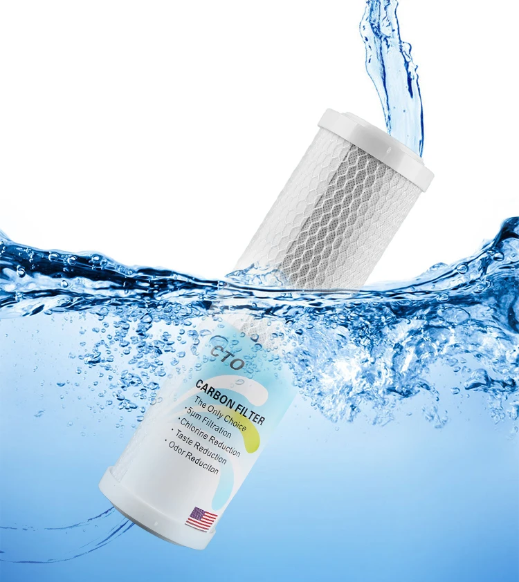 10 Inch Cto Water Filter Cartridge Alkaline 5 Micron Water Code 7