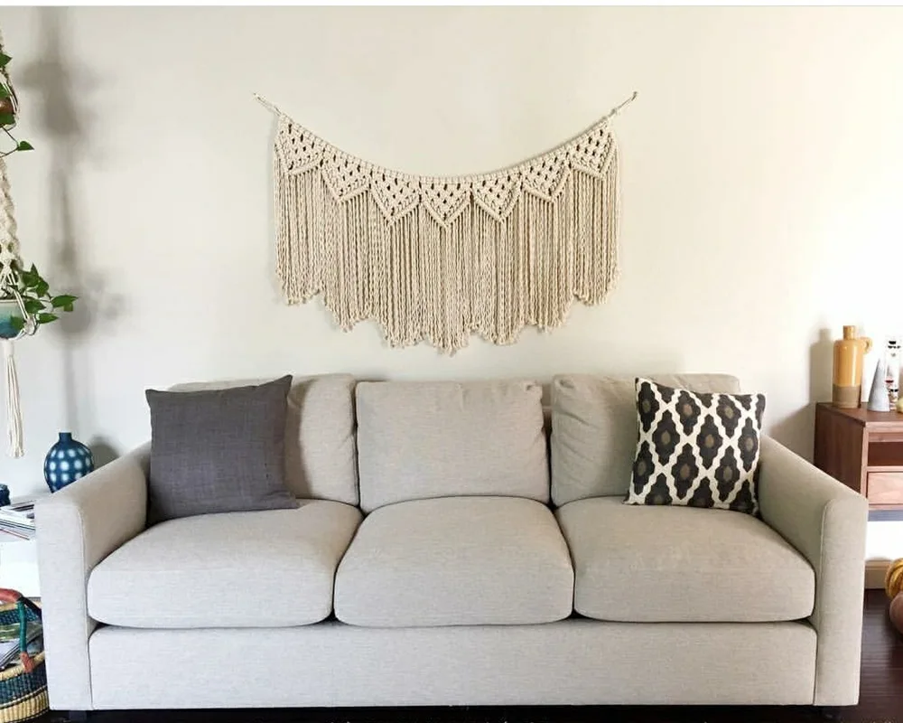 

Handmade Macrame Cotton Tapestry For Home Decoration Wall Hanging