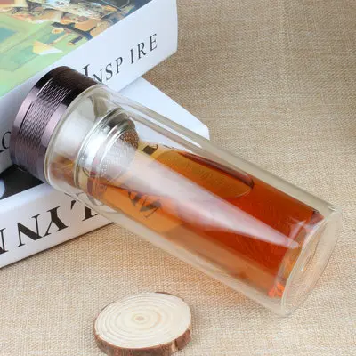 

Mikenda Eco-friendly material 550ml Portable Glass Water Bottle Tea Bottle Juice Shaker Bottle Adults Gifts