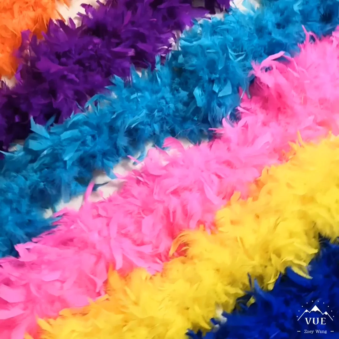 All Colors Cheap Turkey Feather Chandelle Feather Boa For Party