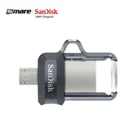 

Wholesale SanDisk SDDD3 OTG USB Flash Drive 16GB USB 3.0 Dual Mini Pen Drives 128GB 64GB PenDrives for PC and Android phones