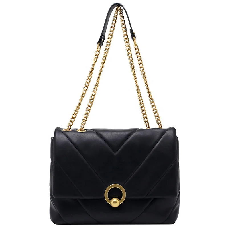 

daily use vegan pu leather new fashion chain cross body handbags mini bag, White/black/beige