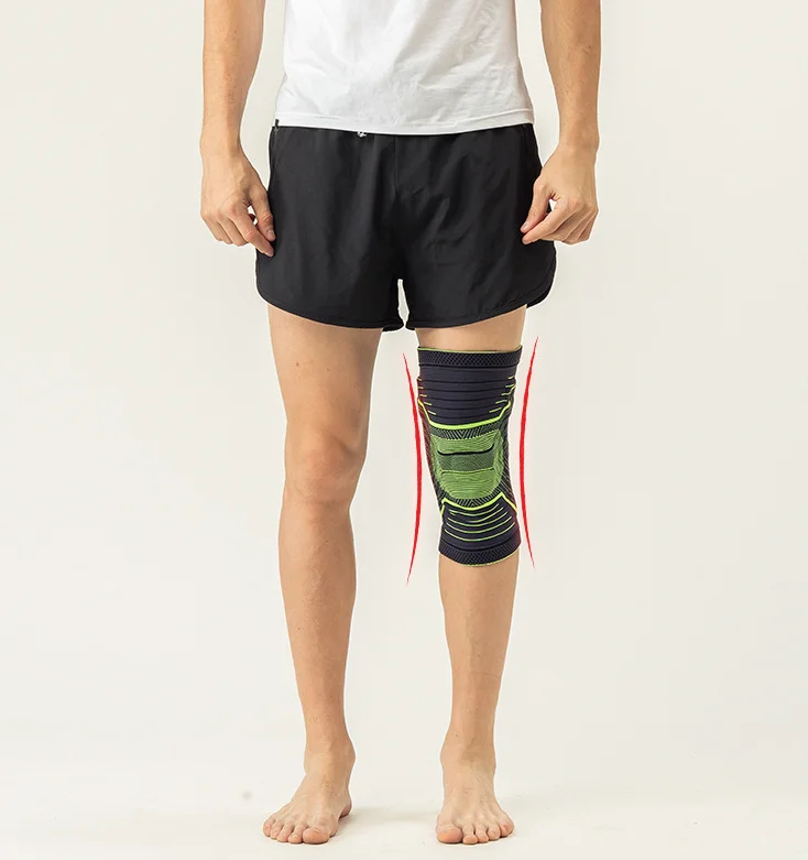 

MKT Knee pads wholesale Powerlifting Knee Brace Support, Green and blue orange grey