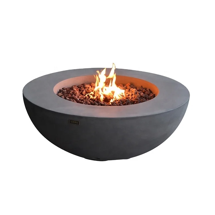 

Elementi Modern outdoor grey fire pits bowl concrete firepit bowl backyard decorative gas propane firebowl
