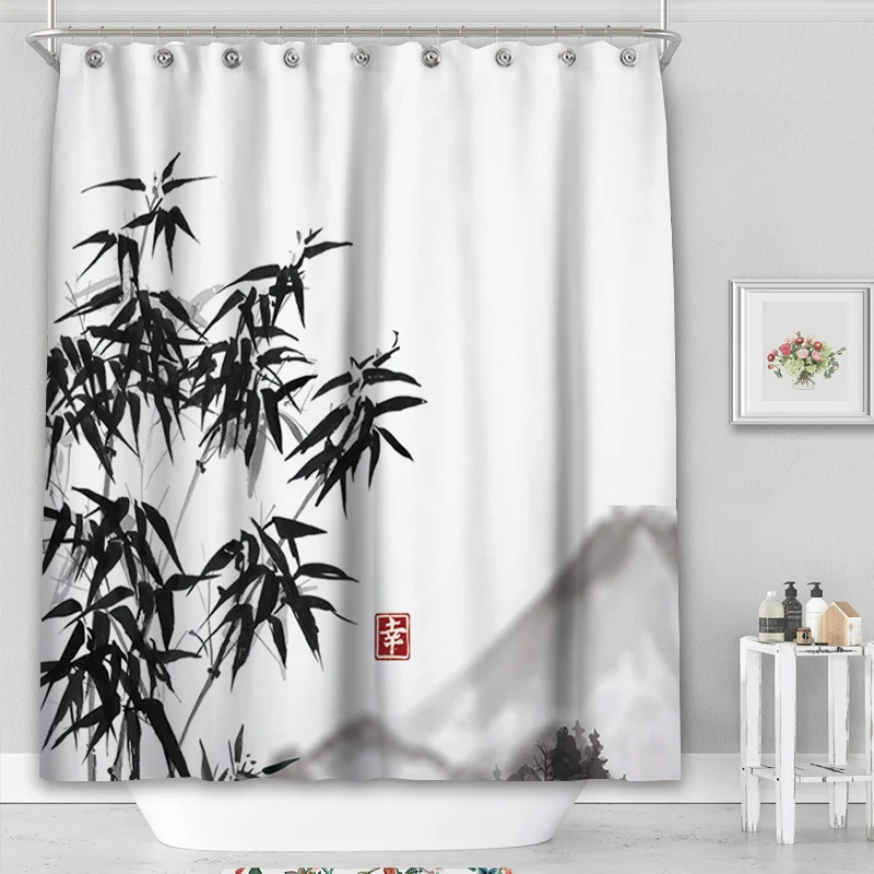 

Modern Vintage Decorative Waterproof 3d Shower Curtain