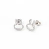 Cubic Zirconia Sterling Silver Hypoallergenic For Sensitive Ears Cz Fashion Bunny Rabbit Stud Earrings