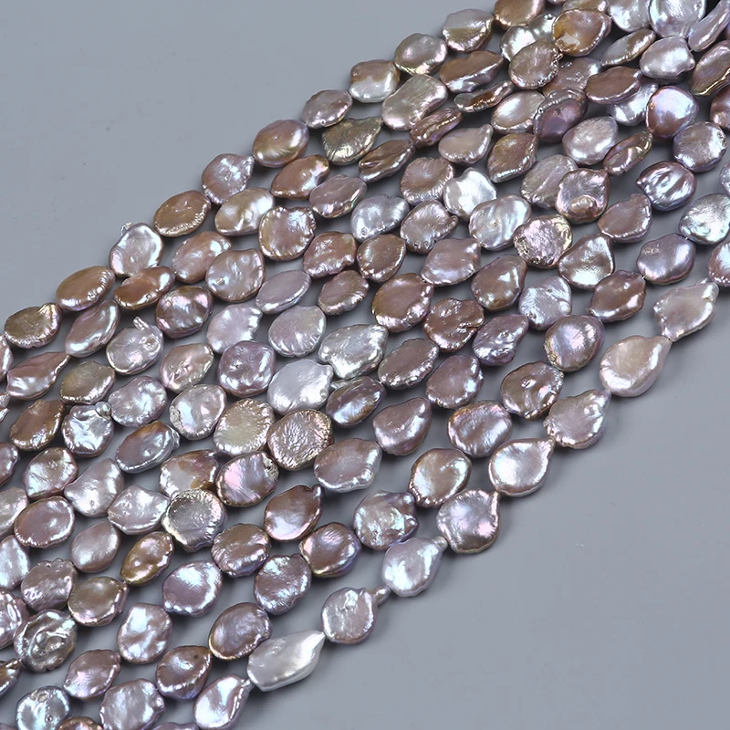 

Wholesale natural purple  keshi freshwater pearl loose beads strand