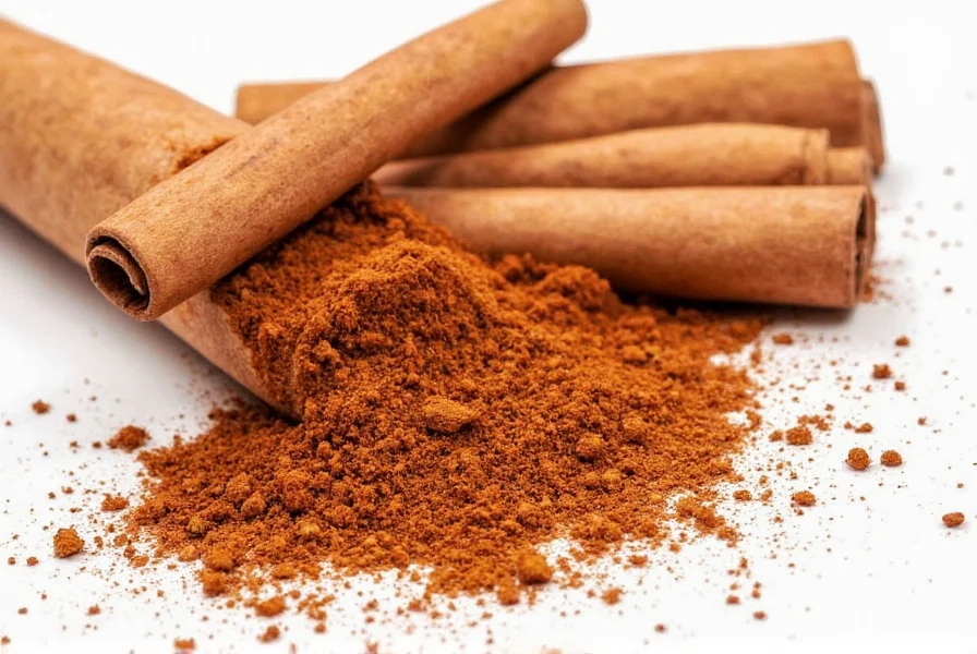 Ceylon and Cassia cinnamon sticks side by side