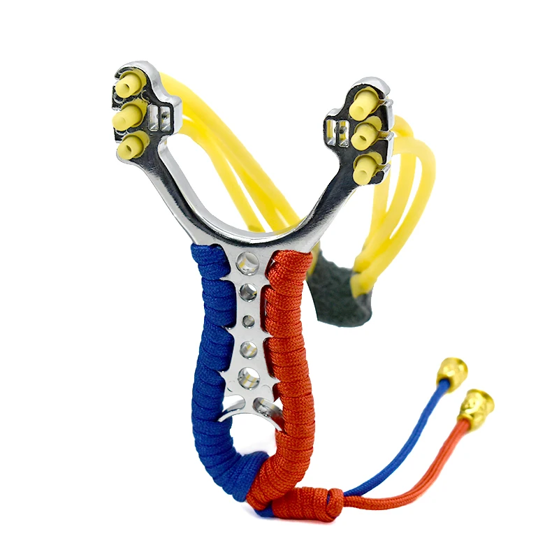 

Durable stainless steel slingshot outdoor hunting slingshot suitable for round rubbers