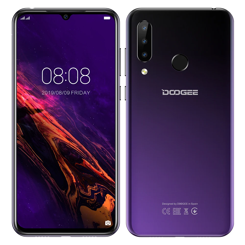 

Open to Booking Original Doogee N20 4GB+64GB Three Back Cameras16.0MP+8.0MP+8.0MP 6.3 FHD+ Waterdrop Screen Smart Mobile Phones