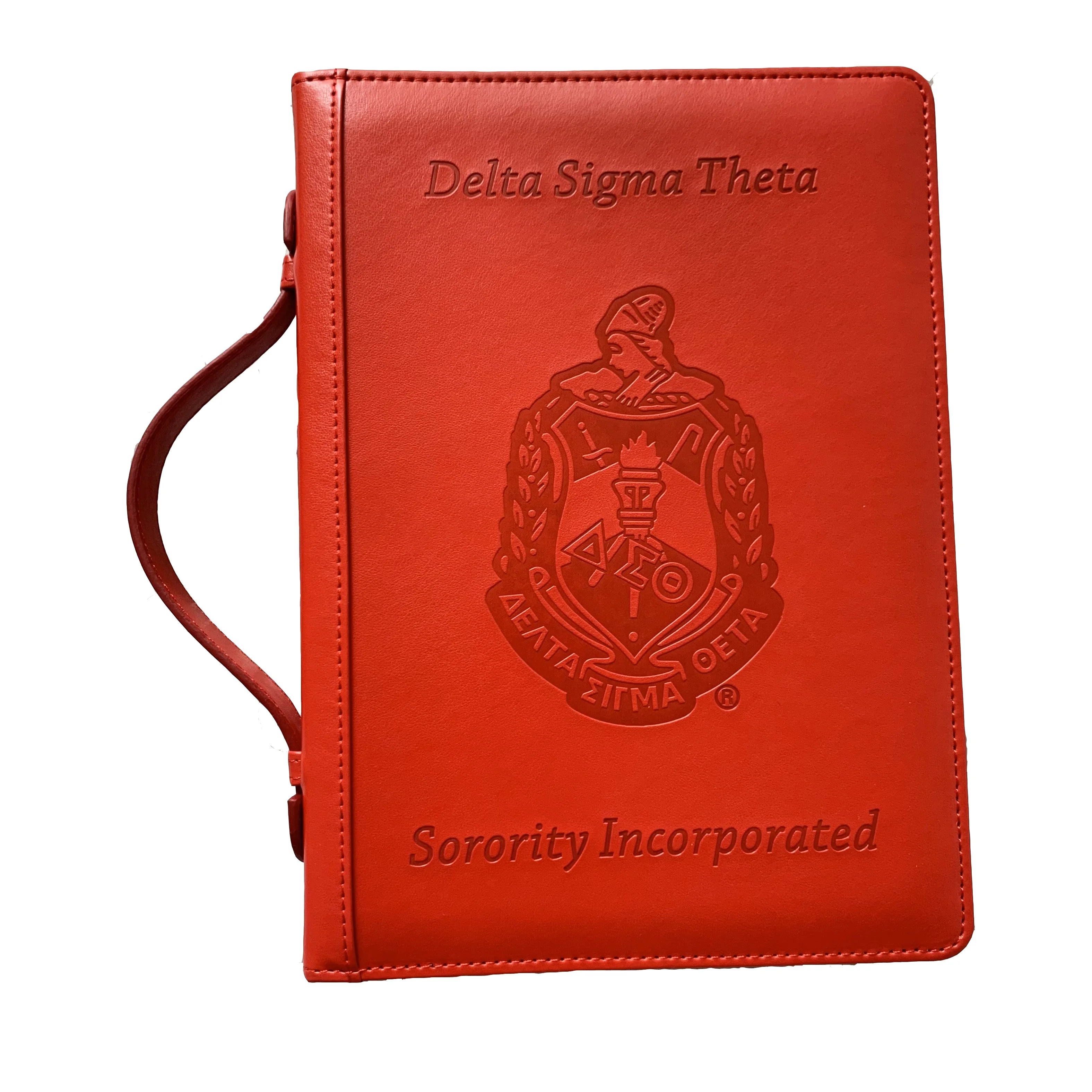 

All Groups Top Quality Red DST Leather Ritual Book Cover /Sorority Greek Letters Red Leather Passport Holder Cover Case