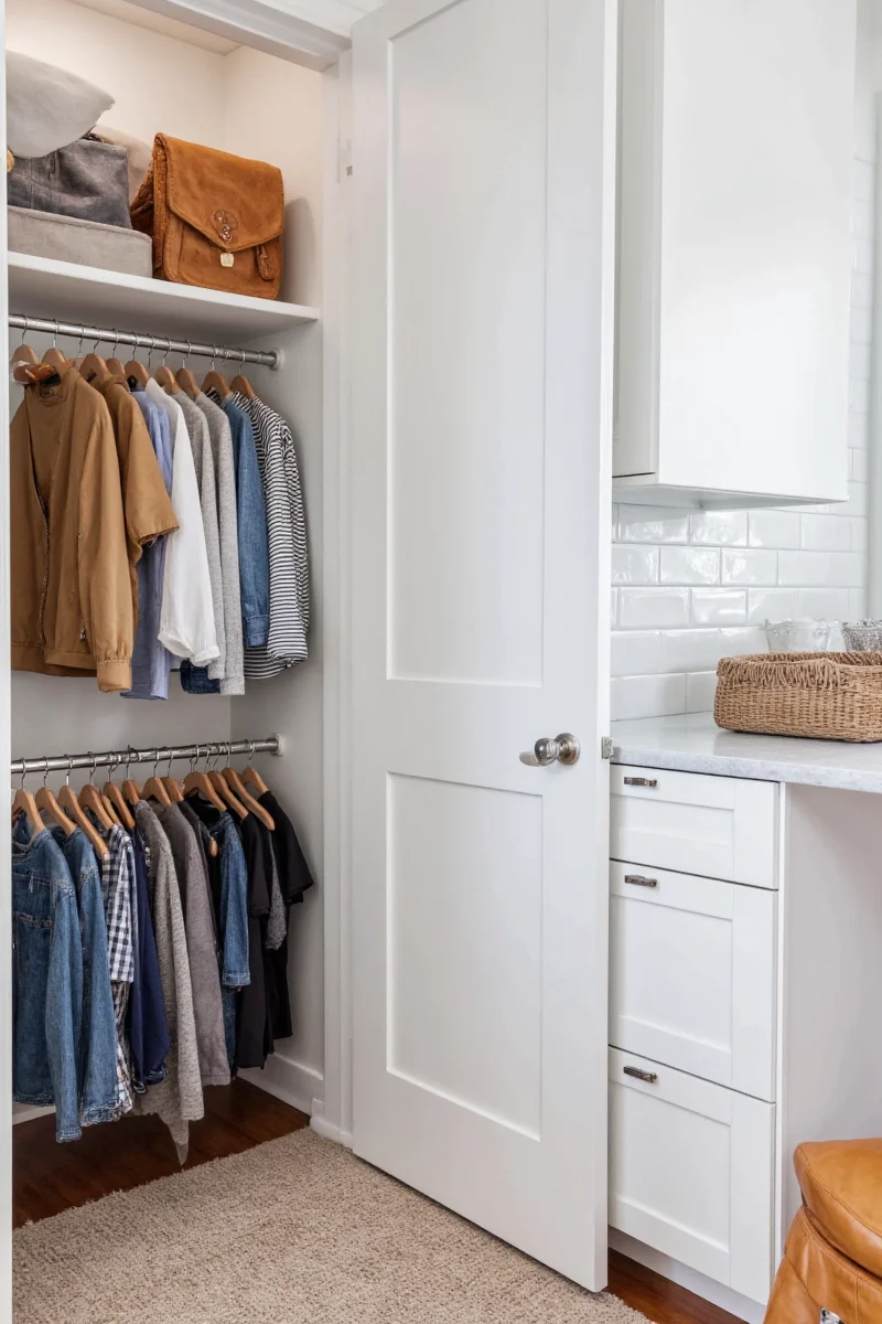 Organized Family Walk-In Closet Layout