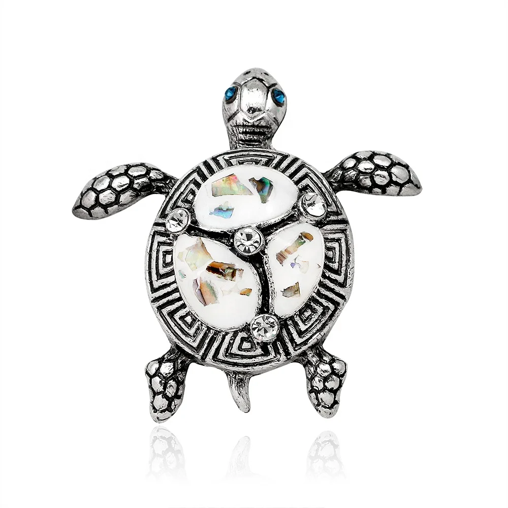 

Foreign Trade Retro Men's High-end Diamond-studded Turtle Animal Brooch