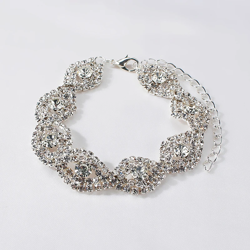 

New Fashion Charming Rhinestone Bracelet For Women Bijoux Jewelry Wholesale Christmas Gift