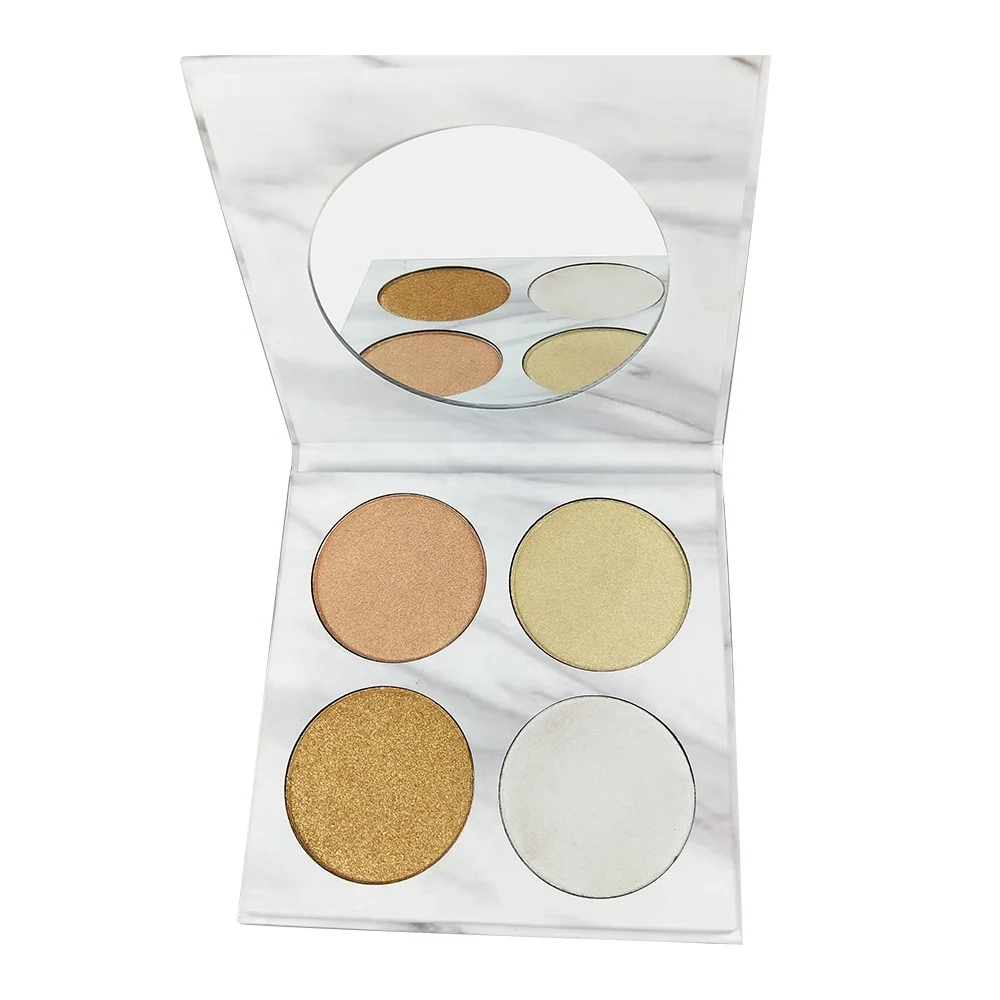 

4 Colors Glow Powder Bronzer Highlighter Makeup Pressed Powder Private Label Highlight